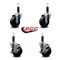 Service Caster 3.5'' Hard Rubber Wheel Swivel 1'' Expand Stem Caster Set 2 Brakes, 4PK SCC-EX20S3514-HRS-2-TLB-2-1 - alternate 5